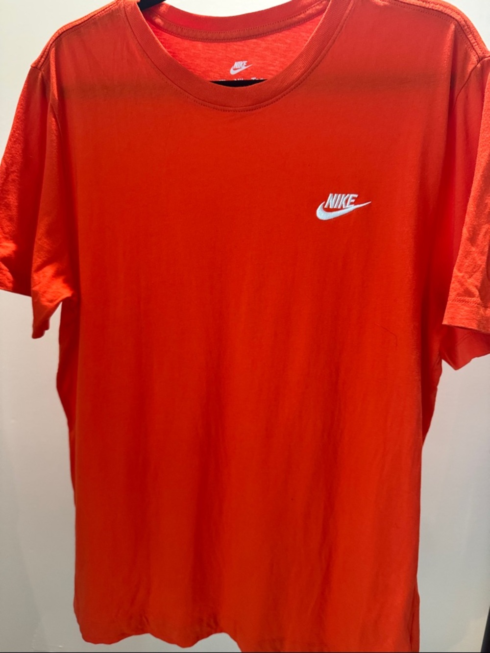 Nike Bright Red Orange Short-Sleeve Logo Tee